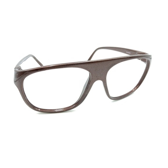 Eye Gear Brown Oversized Square Aviator Sunglasses Frames 140 Designer Men Women - Picture 1 of 12